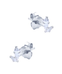 Beautiful CZ Crystal Silver Stud Earring STS-6225